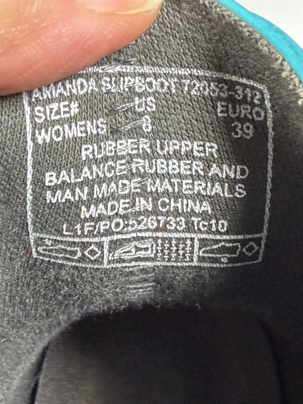 Bogs Amanda Slipboop Teal Rain Chelsea Boots - Waterproof Slip-On Womes size 8
